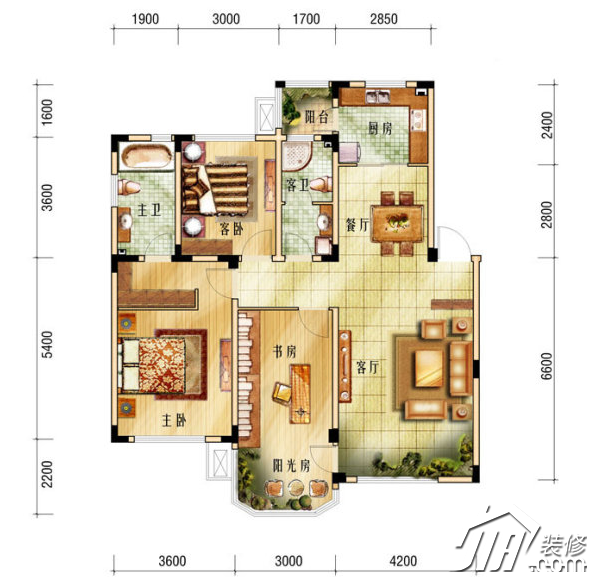 现代住宅户型风水实例分析