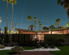  汤姆布拉奇福德在月光下拍摄棕榈泉的房屋 