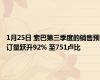 1月25日 索巴第三季度的销售预订量跃升92% 至751卢比