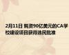 2月11日 耗资90亿美元的CA学校建设项目获得选民批准