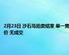 2月23日 沙石岛拍卖结束 单一竞价 无成交