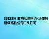3月28日 政府批准纽约-华盛顿超级高铁公司口头许可