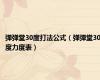 弹弹堂30度打法公式（弹弹堂30度力度表）