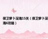 保卫萝卜深海15关（保卫萝卜深海6攻略）