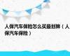 人保汽车保险怎么买最划算（人保汽车保险）