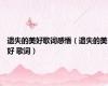 遗失的美好歌词感悟（遗失的美好 歌词）