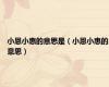 小恩小惠的意思是（小恩小惠的意思）