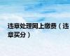 违章处理网上缴费（违章买分）