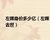 左晖身价多少亿（左晖去世）