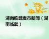 湖南临武麦市新闻（湖南临武）