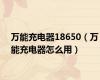 万能充电器18650（万能充电器怎么用）