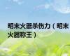 明末火器杀伤力（明末火器称王）