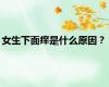 女生下面痒是什么原因？