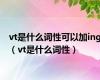 vt是什么词性可以加ing（vt是什么词性）