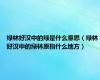 绿林好汉中的绿是什么意思（绿林好汉中的绿林原指什么地方）