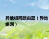 异地组网路由器（异地组网）