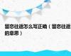 留恋往返怎么写正确（留恋往返的意思）