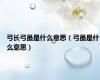 弓长弓虽是什么意思（弓虽是什么意思）