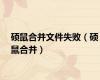 硕鼠合并文件失败（硕鼠合并）