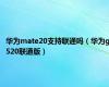 华为mate20支持联通吗（华为g520联通版）