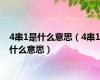 4串1是什么意思（4串1什么意思）