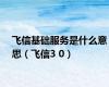 飞信基础服务是什么意思（飞信3 0）