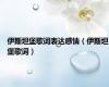 伊斯坦堡歌词表达感情（伊斯坦堡歌词）