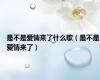 是不是爱情来了什么歌（是不是爱情来了）