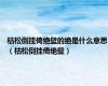 枯松倒挂倚绝壁的绝是什么意思（枯松倒挂倚绝壁）