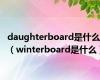 daughterboard是什么（winterboard是什么）