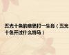 五光十色的意思打一生肖（五光十色开过什么特马）