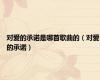 对爱的承诺是哪首歌曲的（对爱的承诺）