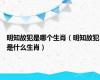明知故犯是哪个生肖（明知故犯是什么生肖）
