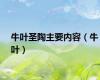 牛叶圣陶主要内容（牛叶）