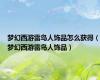 梦幻西游雷鸟人饰品怎么获得（梦幻西游雷鸟人饰品）