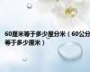 60厘米等于多少厘分米（60公分等于多少厘米）