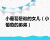 小葡萄是谁的女儿（小葡萄的弟弟）