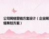 公司网络营销方案设计（企业网络策划方案）