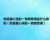 你是我心里的一首歌歌词是什么意思（你是我心里的一首歌歌词）