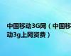 中国移动3G网（中国移动3g上网资费）