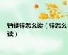 钙镁锌怎么读（锌怎么读）