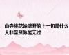 山寺桃花始盛开的上一句是什么人非圣贤孰能无过