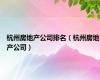 杭州房地产公司排名（杭州房地产公司）