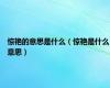 惊艳的意思是什么（惊艳是什么意思）