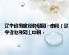 辽宁省国家税务局网上申报（辽宁省地税网上申报）
