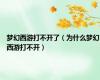 梦幻西游打不开了（为什么梦幻西游打不开）