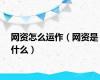 网资怎么运作（网资是什么）