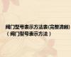 阀门型号表示方法表(完整清晰)（阀门型号表示方法）