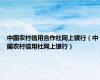 中国农村信用合作社网上银行（中国农村信用社网上银行）