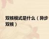 双核模式是什么（异步双核）